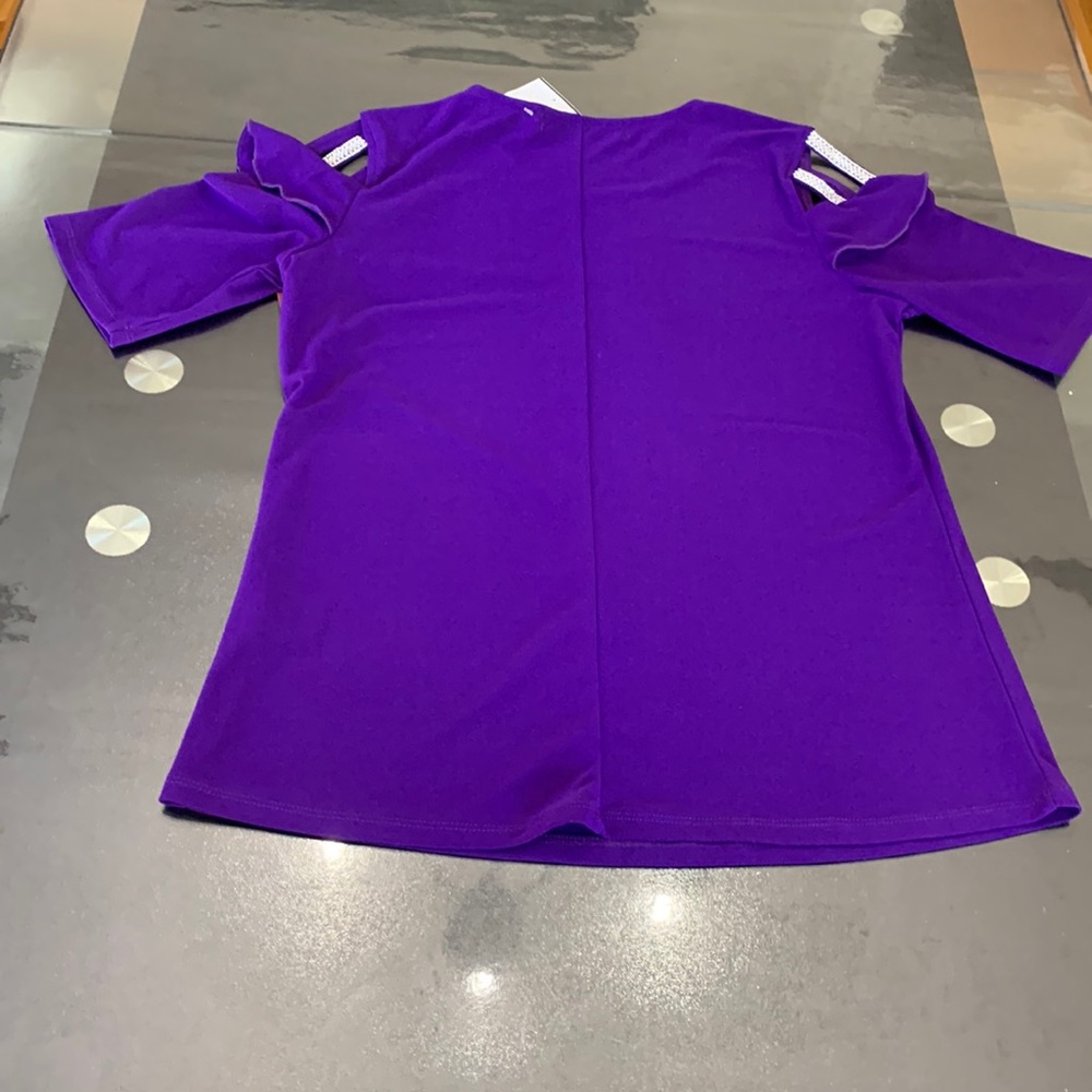 Love Scarlett Purple Off-The Shoulder Top